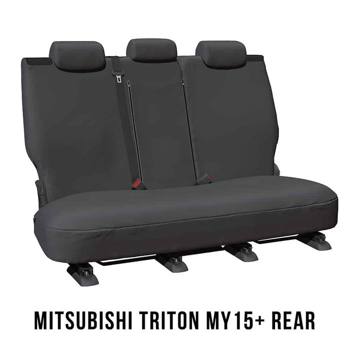 KickAss Canvas Seat Cover Mitsubishi Triton MY15+ Rear