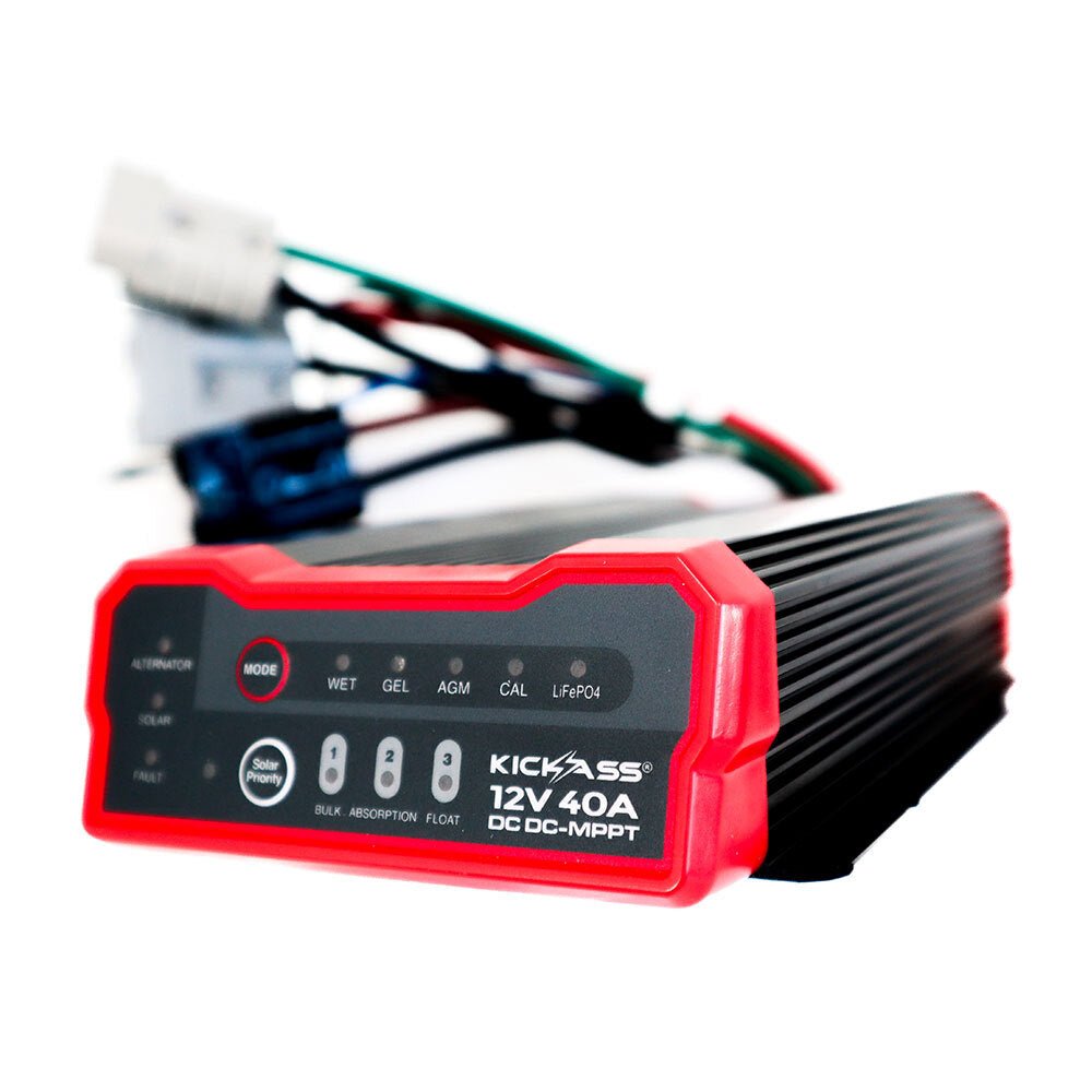 KickAss DCDC MPPT Solar Battery Charger 12V-24V 40A Pre-wired Anderson