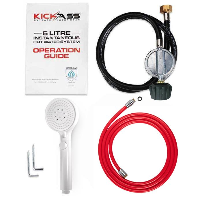 KickAss Instant Gas Hot Water System with 12V 6L/min Water Pump
