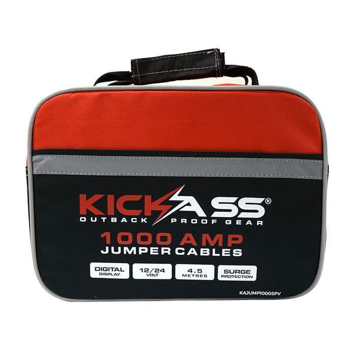 KickAss Jumper Cables - 1000 Amp - 4.5M - 2 AWG - Surge Protected