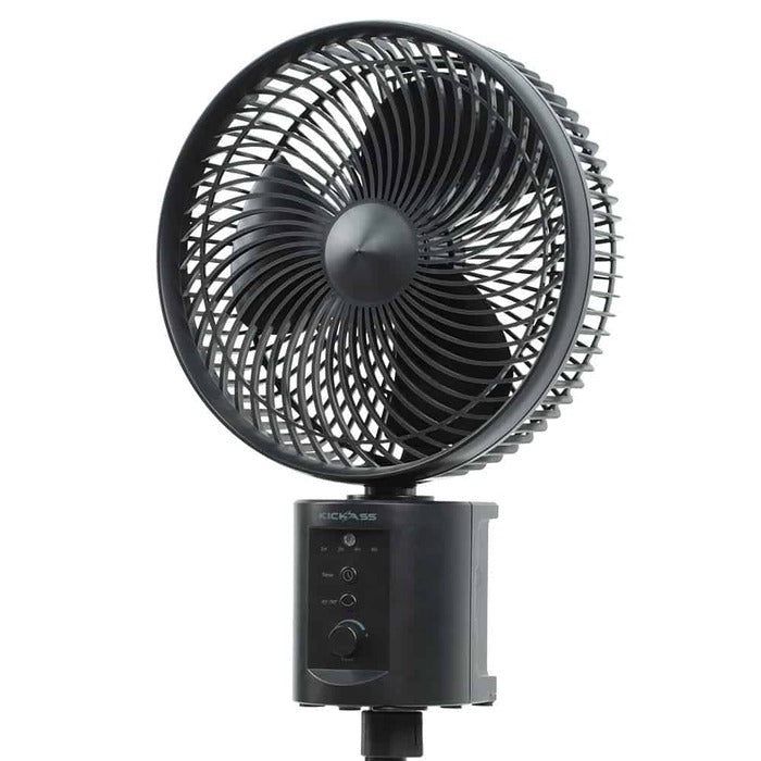 KickAss Large Oscillating Free Standing Fan with Tripod, Remote Control & Dual Power Banks