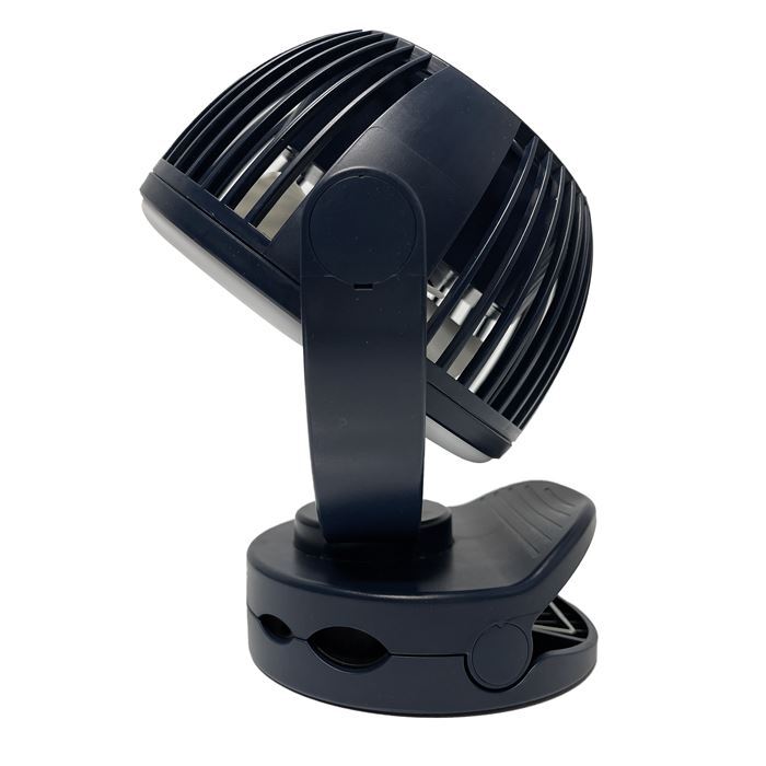 KickAss Portable 5V Clip Fan with White LED Light (3 Fans)