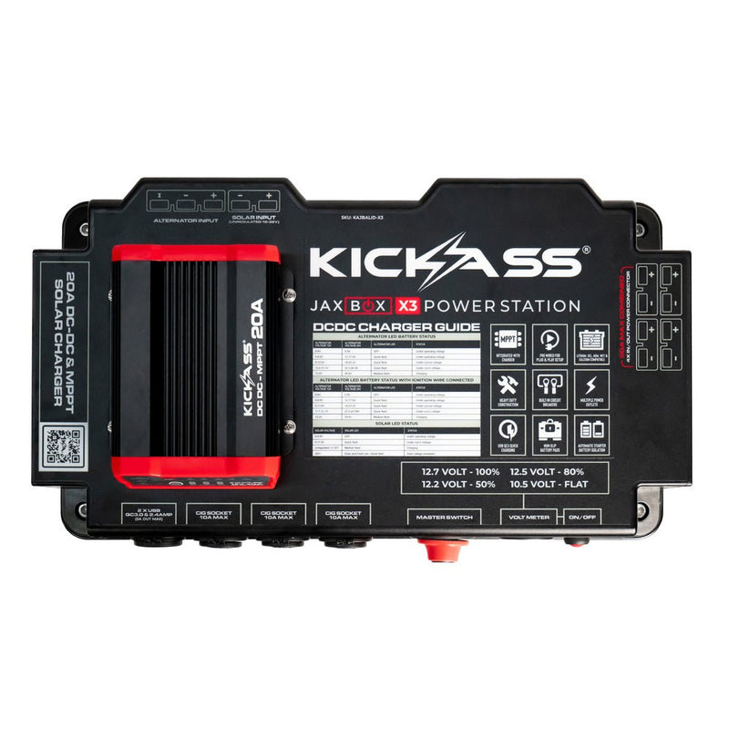 The KickAss Battery Box With DCDC Charger 20A KickAss Products