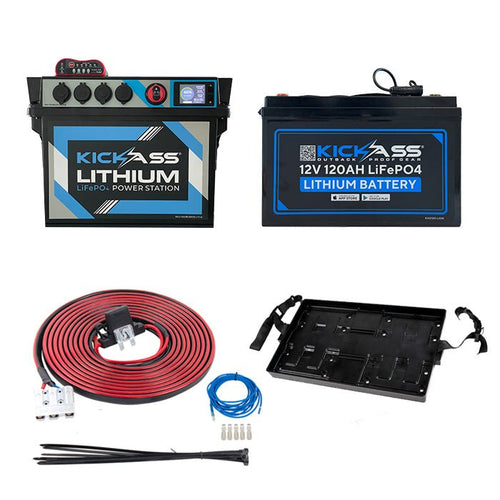 The KickAss Portable Lithium Battery Box & 120Ah Lithium Battery Complete Package KickAss Products