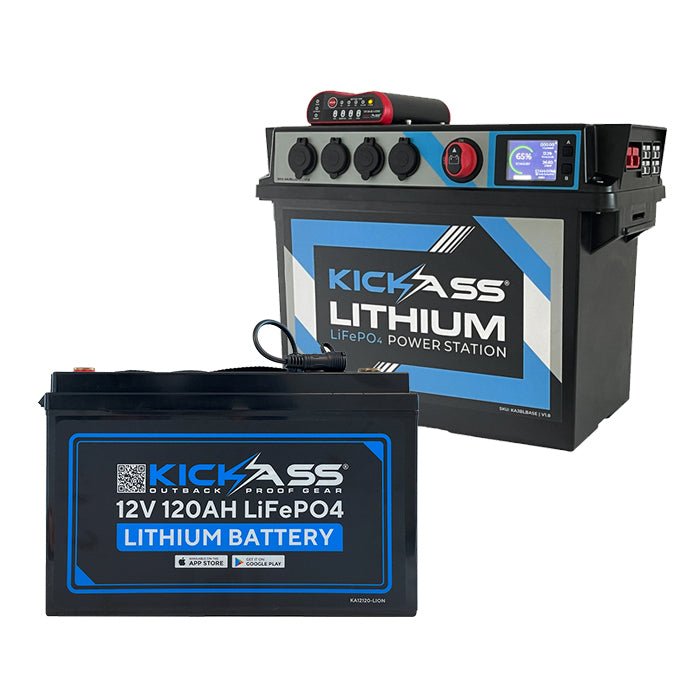 The KickAss Portable Lithium Battery Box Power Station With 25A MPPT DCDC Charger & 120Ah