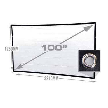 KickAss Portable Outdoor Cinema 100" Eyelet Projector Screen