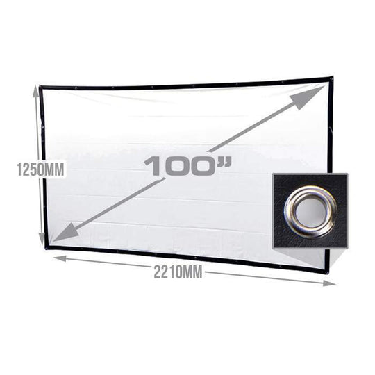 KickAss Portable Outdoor Cinema 100" Eyelet Projector Screen