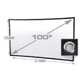 KickAss Portable Outdoor Cinema Projector Screen with Eyelets - 100"