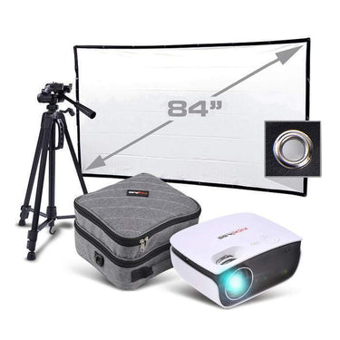KickAss Projector & 84" Eyelet Screen Cinema Package  Main Image